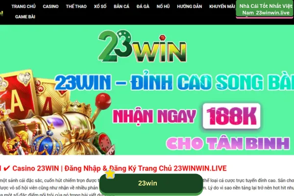 23win - bumaga.ru.com là nền tảng giải trí trực tuyến hàng đầu